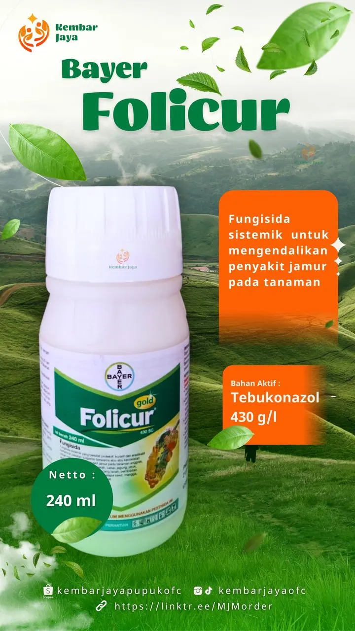 Kemasan Bayer Folicur, Tebukonazol 430 g/l