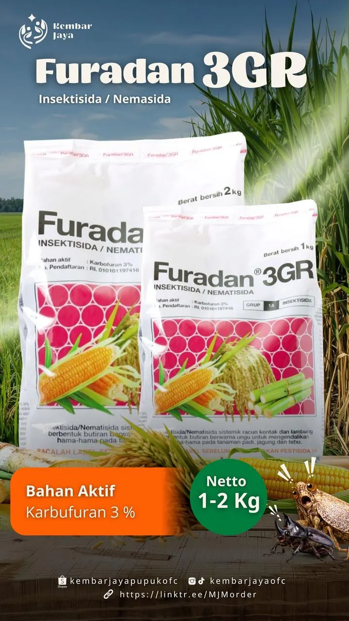 Kemasan Furadan 3GR, Karbofuran 3%
