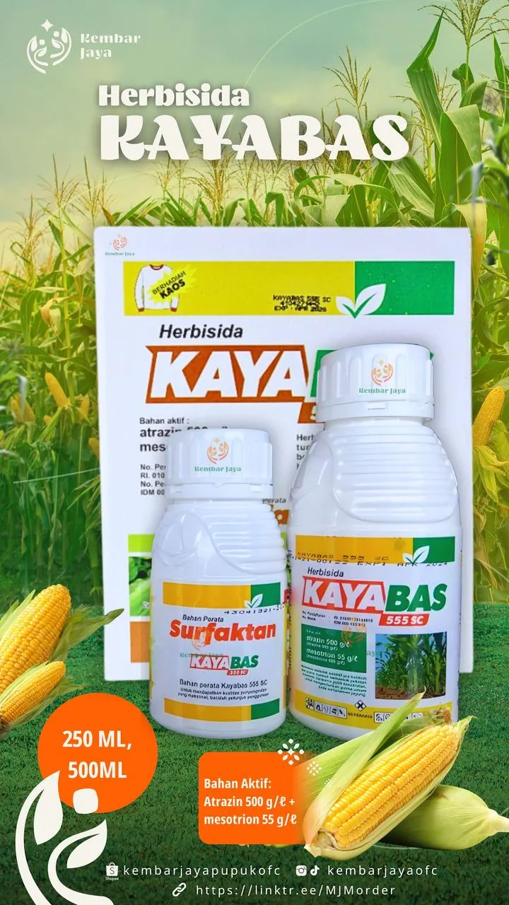 Kemasan Kayabas, Atrazin 500 g/l + mesotrion 55 g/l