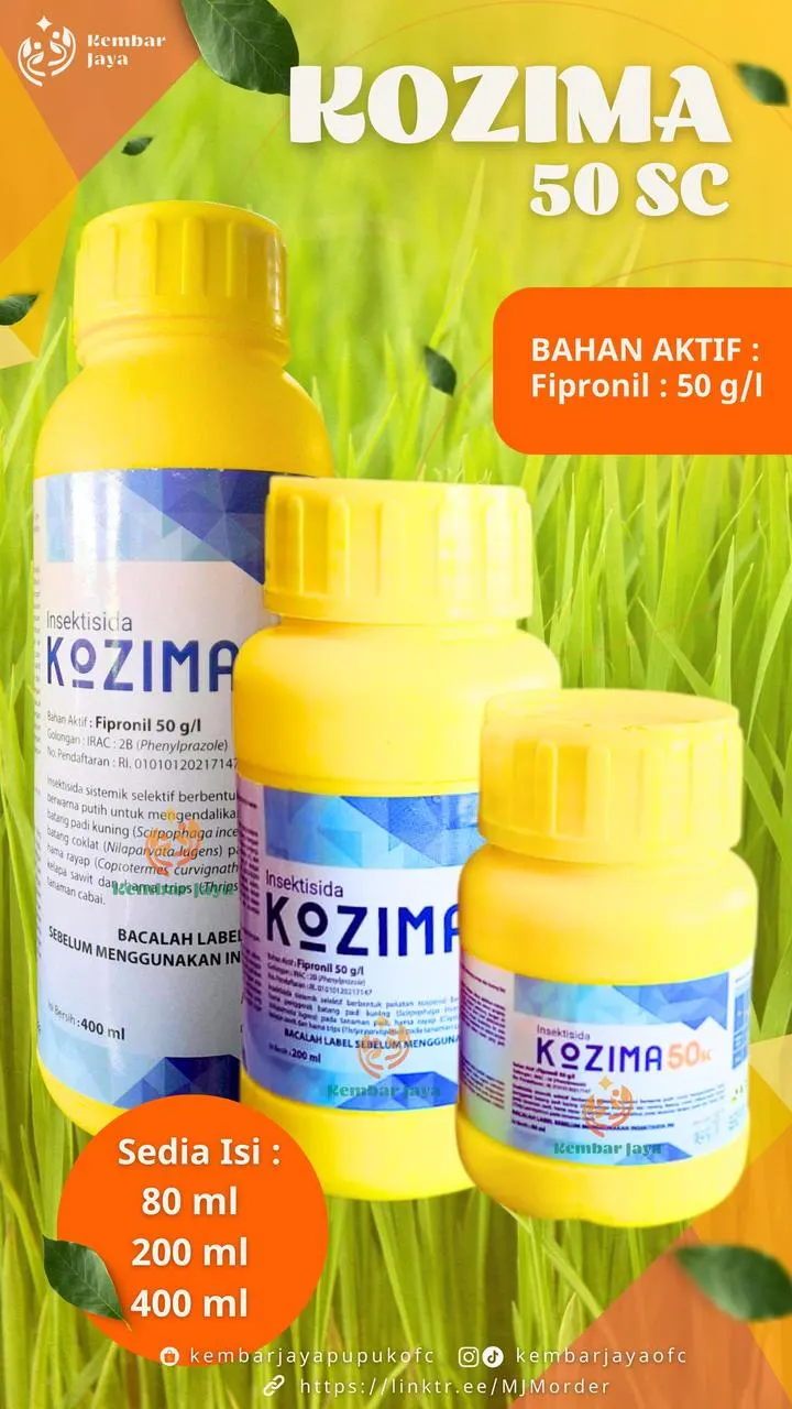 Kemasan Kozima 50 SC, Fipronil 50 g/l
