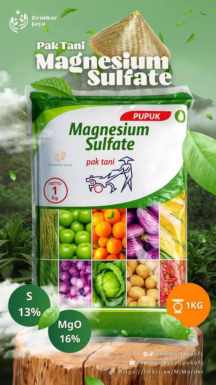 Kemasan Pak Tani Magnesium Sulfate, Sulfur 13%, MgO 16%