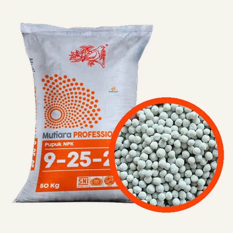 Kemasan Mutiara Profesional, Nitrogen 9%, Fosfor 25%, Kalium 25%