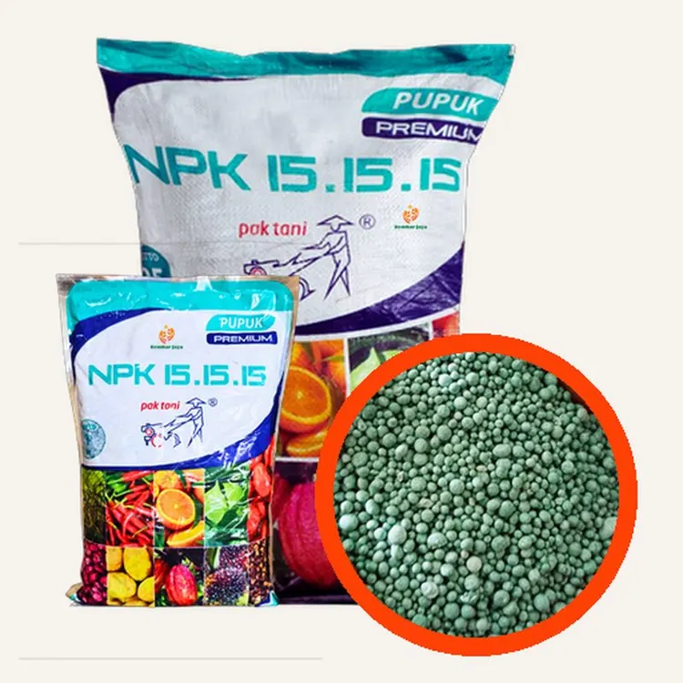 Kemasan NPK Pak Tani Premium, Nitrogen 15%, Fosfor 15%, Kalium 15%