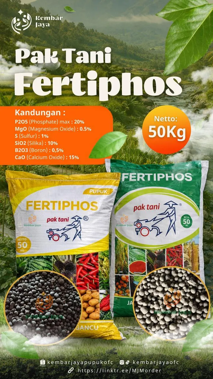 Kemasan Pak Tani Fertiphos, Tersedia dalam kemasan 50 kg