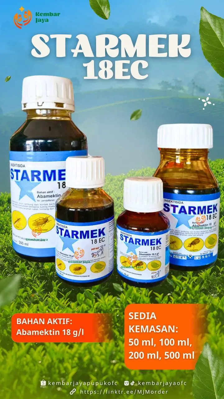 Kemasan Starmek 18 EC, Abamektin 18 g/l