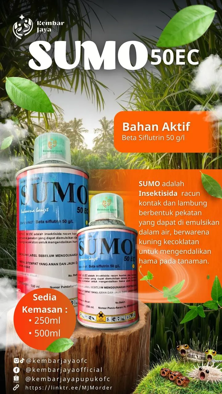 Kemasan Sumo 50 EC, Beta siflutrin 50 g/l