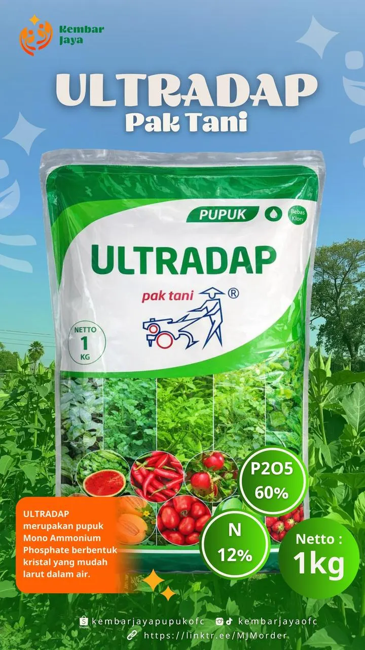 Kemasan Ultradap Pak Tani, P2O5 60%, Nitrogen 12%