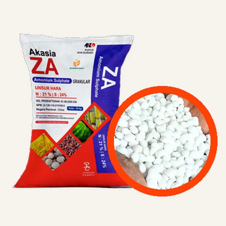 Kemasan ZA Akasia Granular, Nitrogen 21%, Sulfur 24%