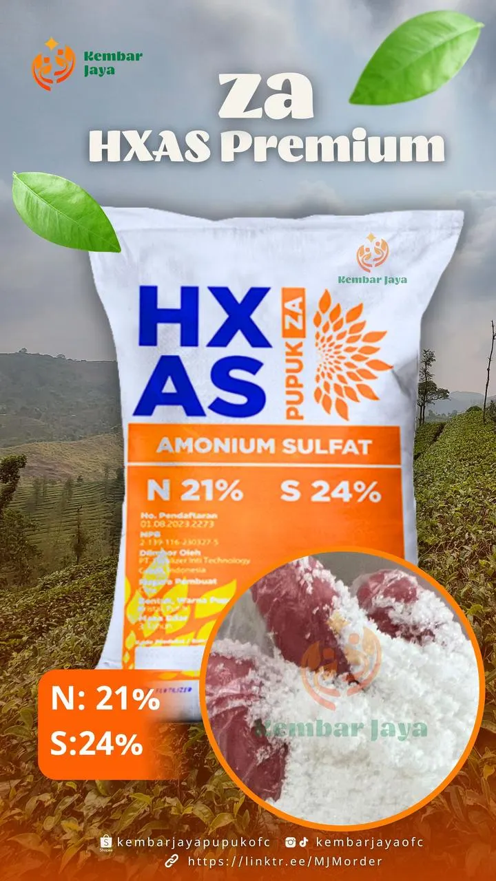 Kemasan ZA HXAS Premium, Nitrogen 21%, Sulfur 24%