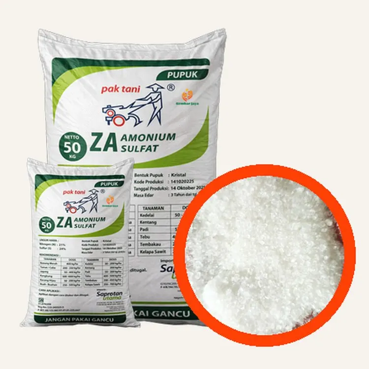 Kemasan ZA Pak Tani Kristal, Nitrogen 21%, Sulfur 24%