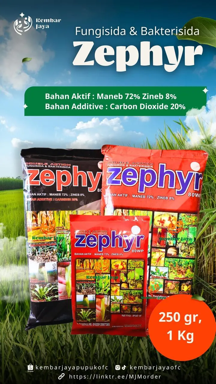 Kemasan Zephyr, Maneb 72%, Zineb 8%