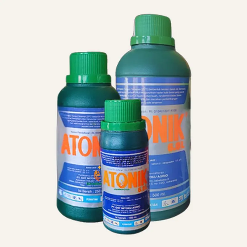 Kemasan Atonik, Natrium 5-nitroguaiakol 1 g/l, natrium orto-nitrofenol 2 g/l, natrium para-nitrofenol 3 g/l