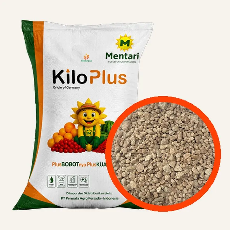 Kemasan KiloPlus Mentari, K2O 38%, MgO 9%, Sulfur 9%, Boron 0,8%
